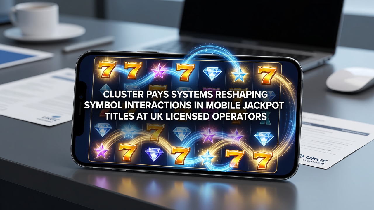 Close-up of cascading symbols in a cluster pays mobile jackpot game showing multiplier effects