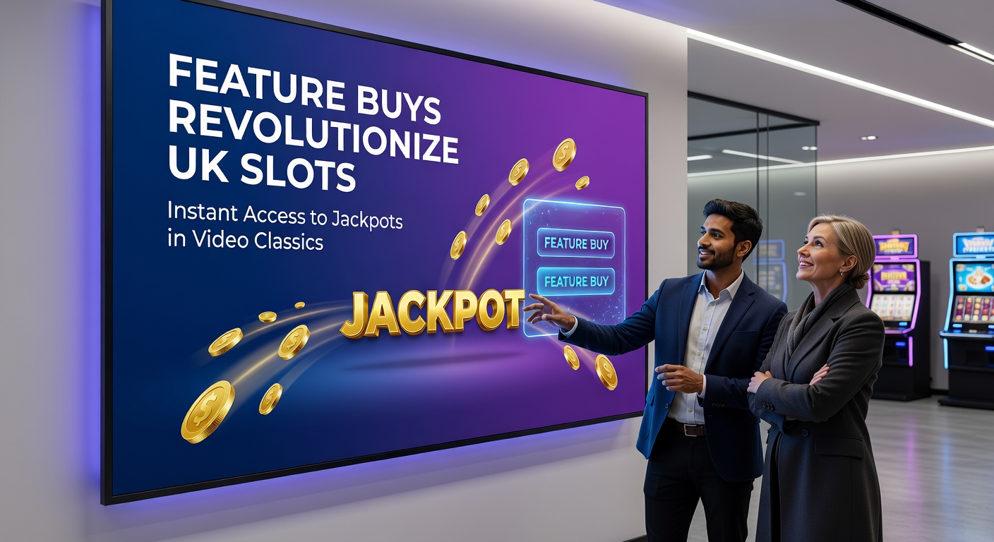 Close-up of a slot game's bonus buy menu highlighting jackpot options amid cascading symbols in a classic video slot setup