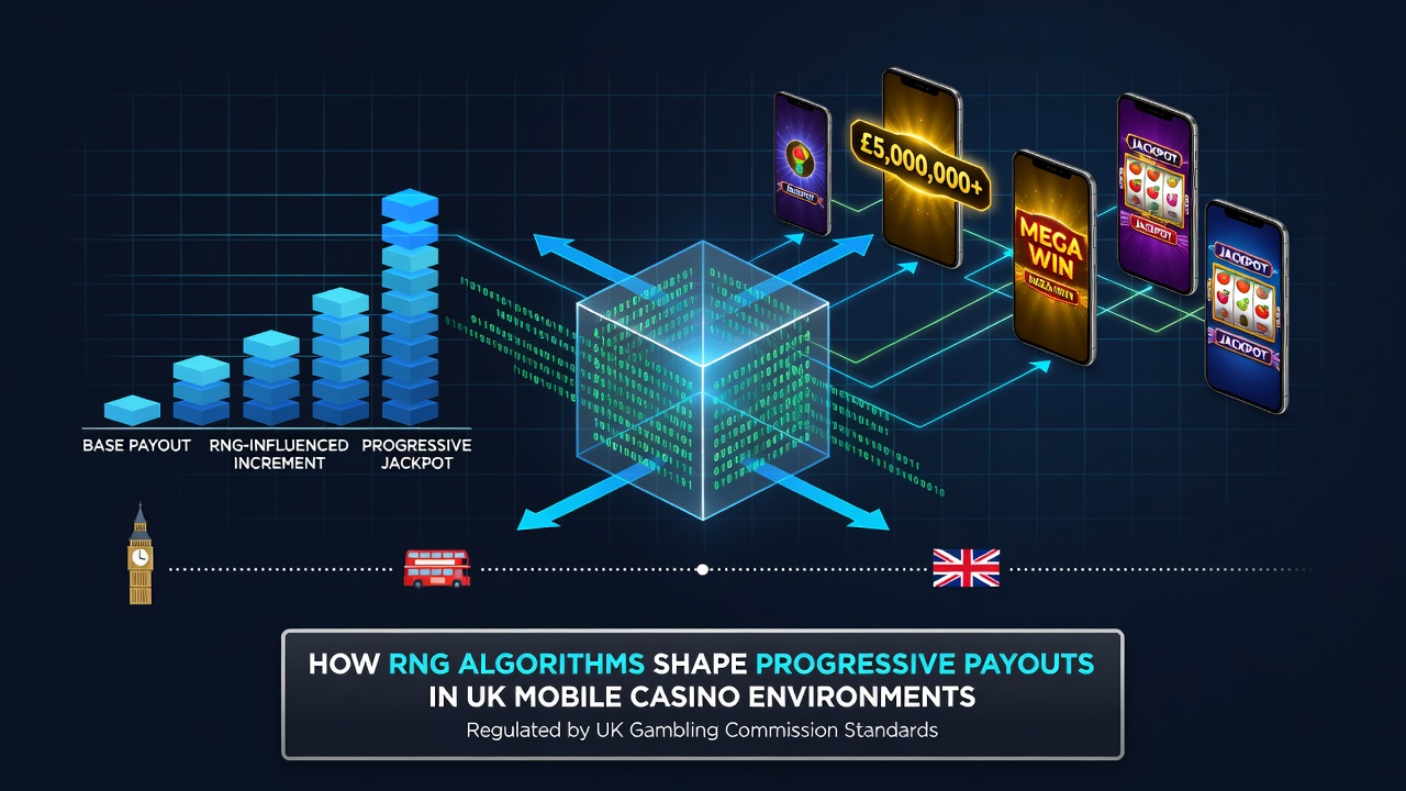 Chart showing progressive jackpot payout frequency distributions based on RNG testing data