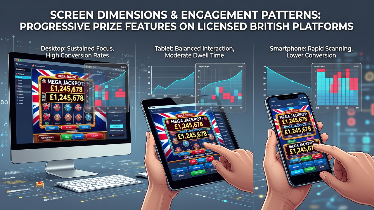 Analytics dashboard showing engagement metrics for progressive features on varied device screens