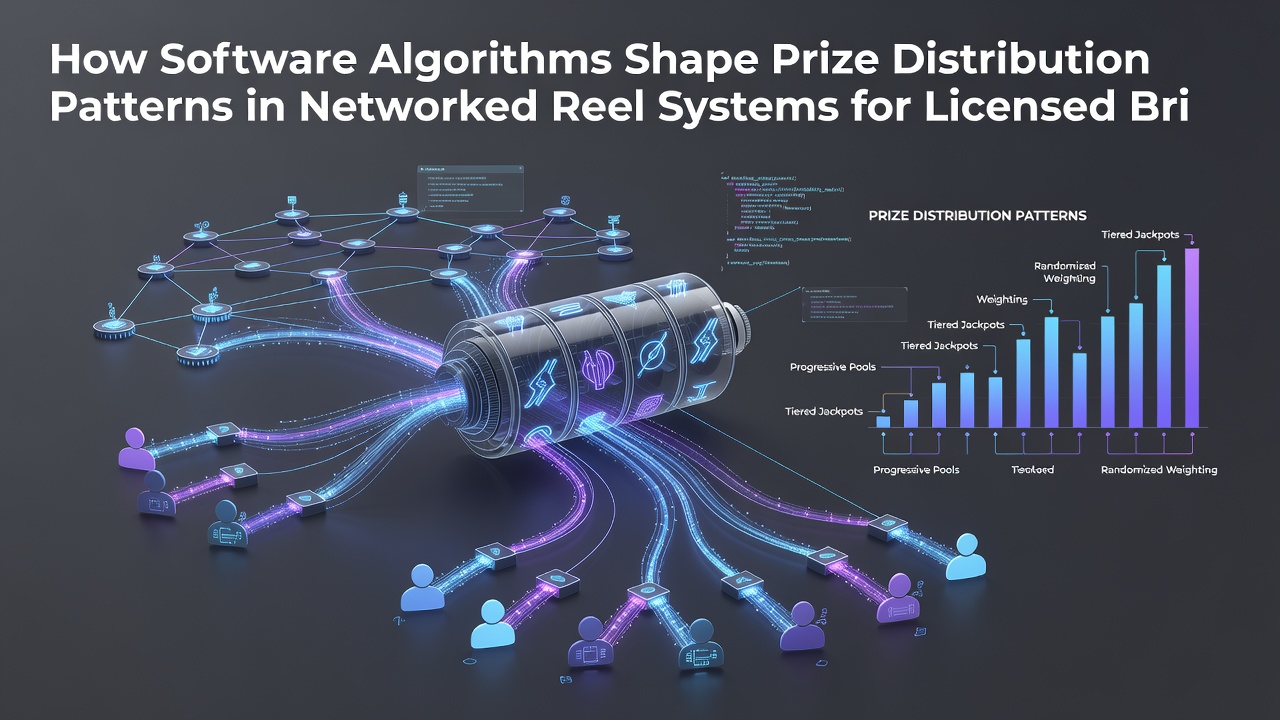 Network diagram showing prize allocation across connected terminals