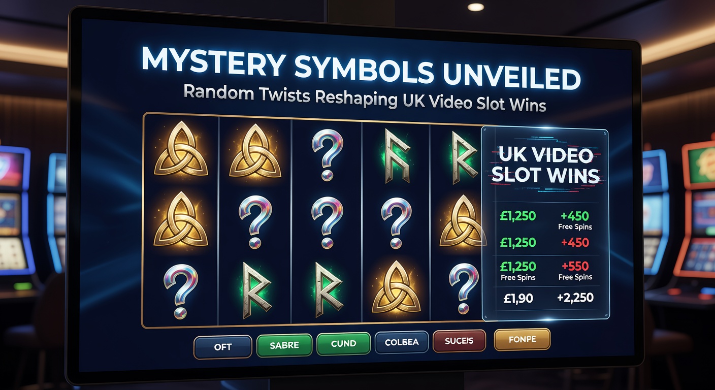Close-up of a mystery symbol animation in a UK video slot, showing symbols transforming and expanding to form massive winning combinations across glowing reels
