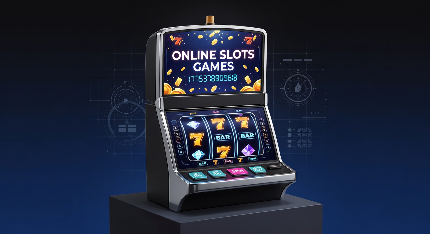 Vibrant digital slot reels spinning with colorful symbols and jackpot displays on a modern online platform